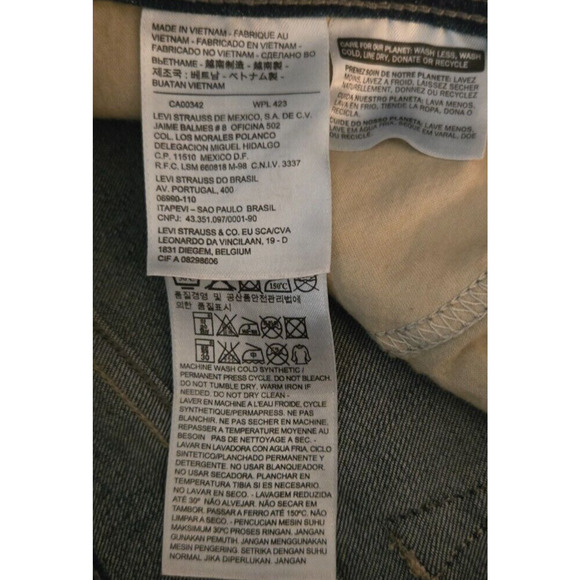 Levi's 512 Skinny Jeans Mens 34x31 Dark Wash Slim Fit Stretch Denim - Picture 3 of 9